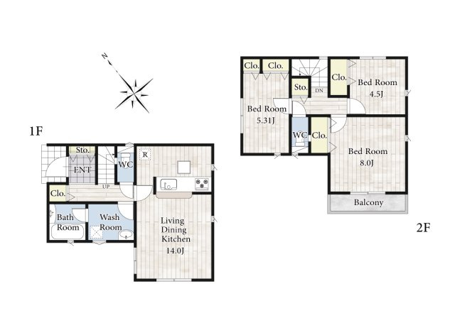 【間取り】 | 陽の光をたっぷりと浴びながら気持ち良く生活が出来ます。夢のマイホーム、夢ではなく実現出来ます！見学・ご相談等、お気軽にご連絡下さい。