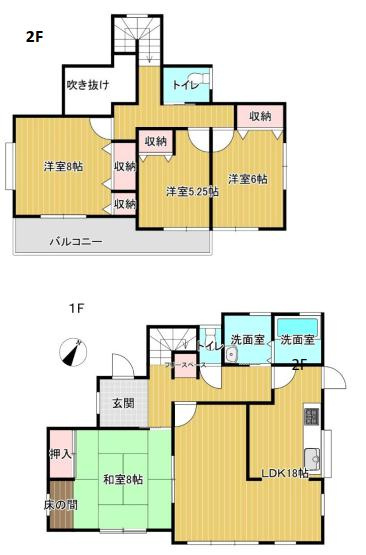 加須市陽光台2丁目　中古一戸建ての間取り|主寝室は８帖とベッドや机、テレビも置ける広さです♪