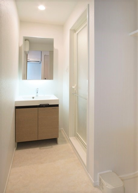 エンクレスト博多MATEの洗面所|ゆったりとスペースのある洗面所