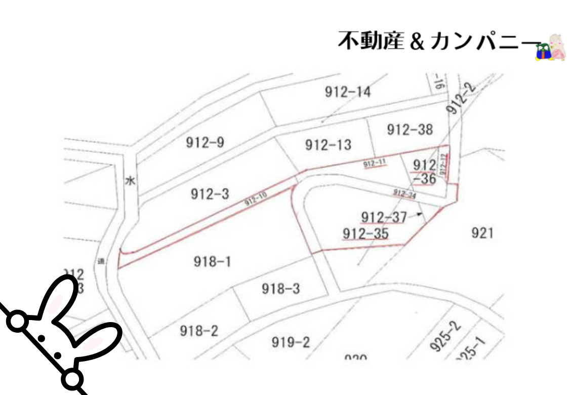 祝谷4丁目売土地の土地図