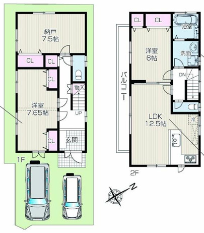 茅ヶ崎市茅ヶ崎　中古戸建の間取り
