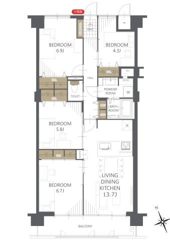 【間取り】ファミール第二西船橋 