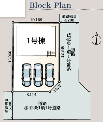 熊谷市江南中央第３　の区画図|現地区画図
