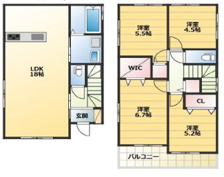 【間取り】 | 新築戸建　神戸市西区伊川谷潤和 | ４ＬＤＫ