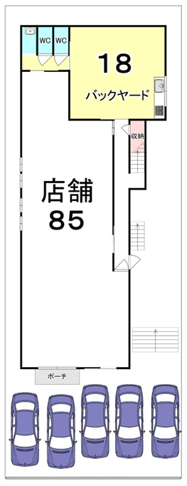 梅津尻溝町店舗事務所の間取り