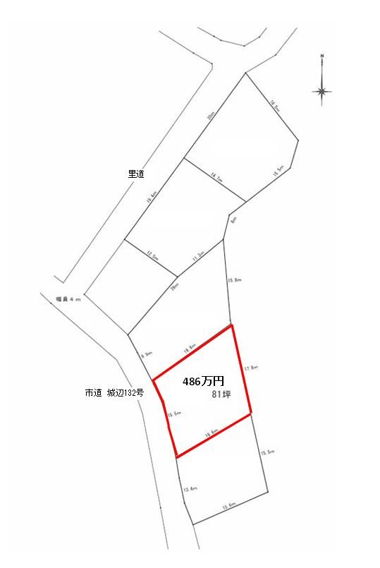 宮古島市城辺字砂川1168　②の区画図