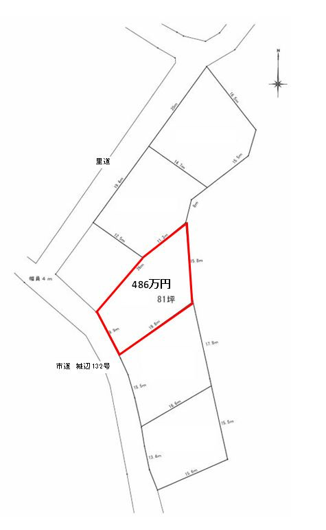 宮古島市城辺字砂川1168　③の区画図