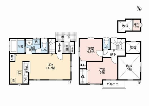 【間取り】 | 【仲介手数料０円】藤沢市鵠沼海岸5丁目　中古一戸建て | 藤沢市鵠沼海岸5丁目　中古一戸建て