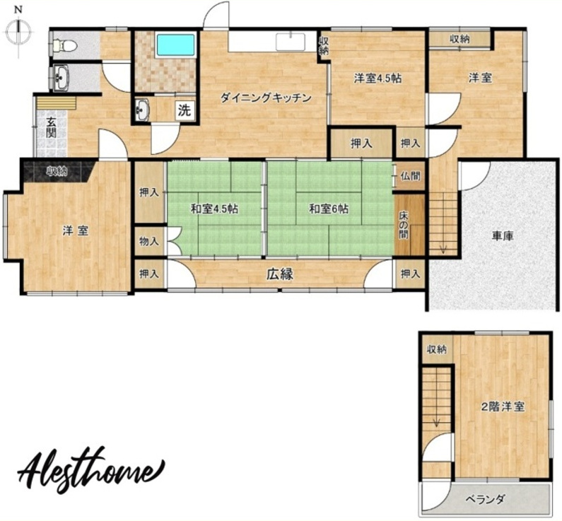 都城市久保原町の中古一戸建の間取り