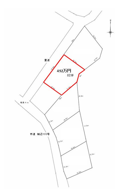 宮古島市城辺字砂川1168　④の区画図