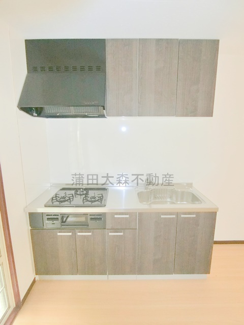 山王カーサグランデのキッチン|3口ガスグリル付システムキッチン