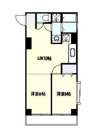 東山マンション　二面採光　広々リビング　南西向き