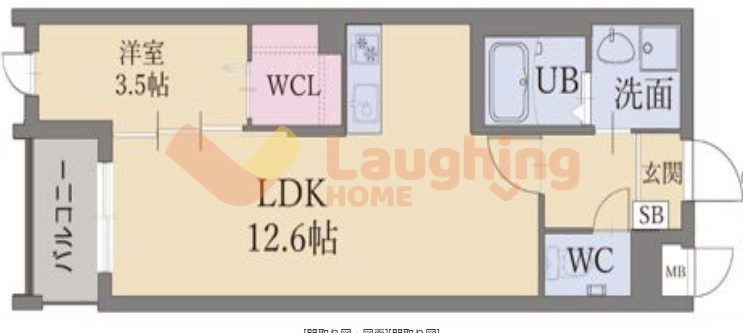 久留米市東櫛原町の賃貸マンションの間取り