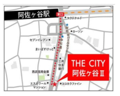 【地図】 | THE CITY 阿佐ヶ谷Ⅱ２階