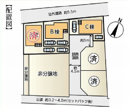 【区画図】 | 【仲介手数料０円】海老名市下今泉4丁目　新築一戸建て　全3棟 | 【仲介手数料０円】海老名市下今泉4丁目　新築一戸建て　全3棟