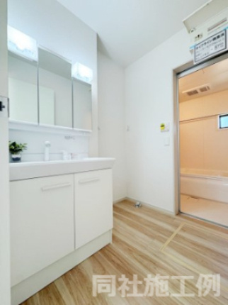 新築戸建・新築建売　福島市瀬上町字桜町【ZEH水準住宅】瀬上小・北信中の独立洗面台|同社施工例