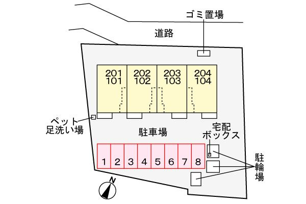 メゾン・ド・シェリの駐車場