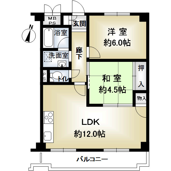 ハイツ山田南の間取り