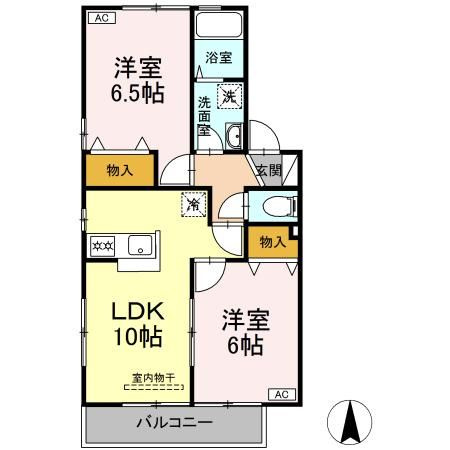 ペニーレーン　ＡＢの間取り