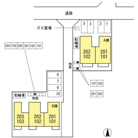 ペニーレーン　ＡＢの区画図