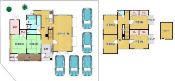 神戸市西区桜が丘中町　中古一戸建ての間取り|１区画
