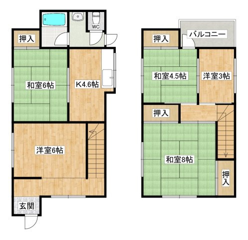 【間取り】 | 宝塚市月見山１丁目中古戸建