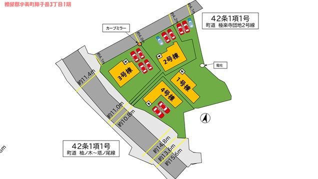 糟屋郡宇美町障子岳3丁目1期の区画図