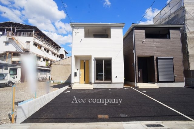 【外観】 | 東大阪市大蓮南2丁目　【1号棟/全2棟】 | ラスト1邸！新築完成済み☆並列駐車2台可能です！