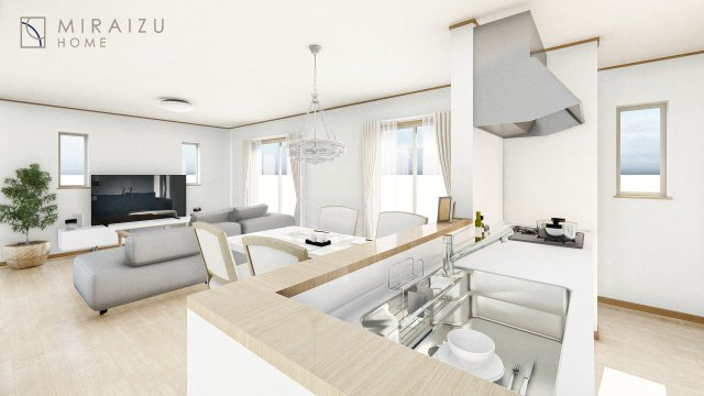 【前面道路含む現地写真】 | 大きな窓が特徴の南向きリビングでは、太陽光も沢山取り込むことが出来てお家の中にいても日光浴が可能ですね、開放的な空間です。インテリア選びも楽しそう、ご家族様で相談しながらインテリア配置も楽しみたいです