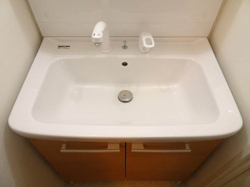 メゾン・ド・ぎおんの洗面所|ゆったりとスペースのある洗面所