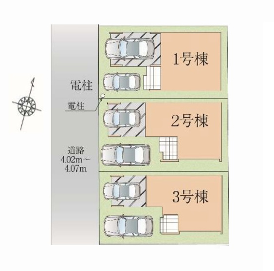 【区画図】 | 大野城市中央1丁目1期　1号棟（全3棟）【仲介手数料無料・0円】 | 区画図です。1号棟