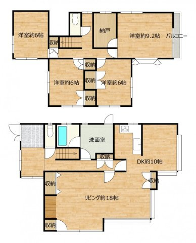 【間取り】 | 御殿場市川島田 中古住宅 XH05872 | 御殿場市川島田　間取図　リフォーム後