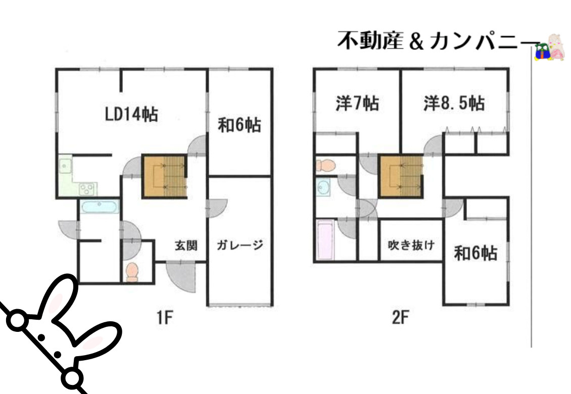 松山市白水台２丁目の中古一戸建の間取り