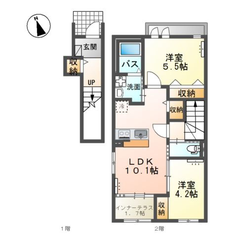 仮）阿見町阿見新築アパートの間取り