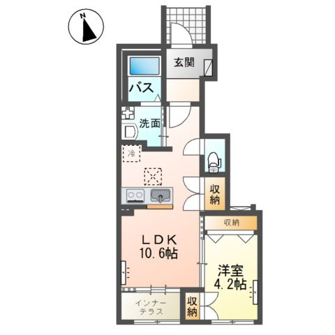 仮）阿見町阿見新築アパートの間取り