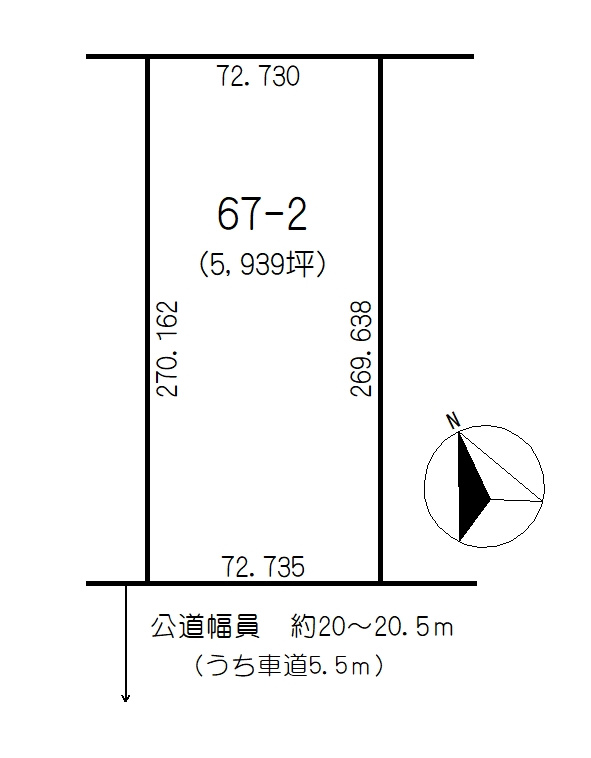 桜田十三線　売土地の土地図