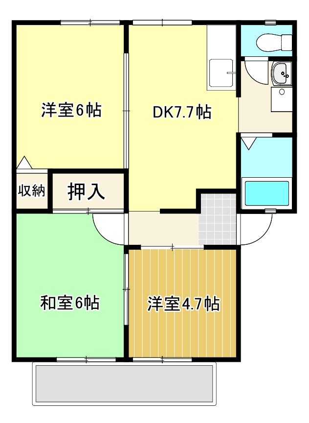 Uパーム　C棟の間取り