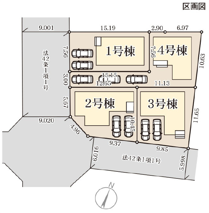 リーブルガーデンうるま市江洲・３号棟の区画図|区画図／３号棟