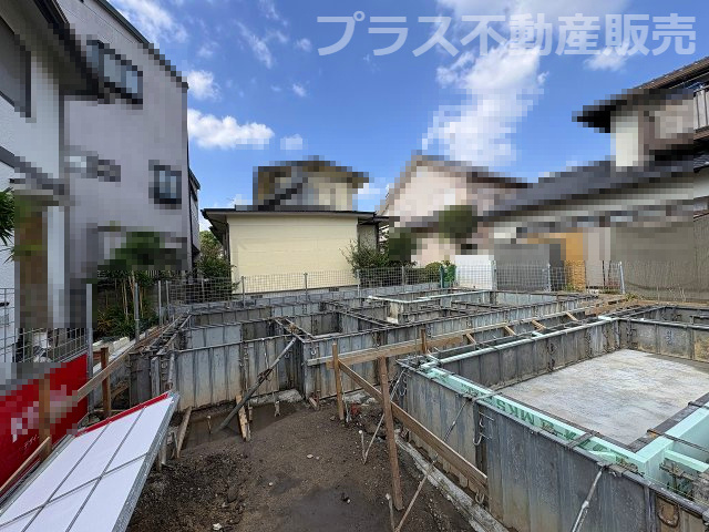 【外観】 | 大野城市白木原4丁目1期　1号棟（全2棟）【仲介手数料無料・0円】 | 現地写真。プラス不動産販売なら、現場の全ての棟をまとめてご見学頂けます。