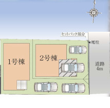 【区画図】 | 大野城市白木原4丁目1期　2号棟（全2棟）【仲介手数料無料・0円】 | 区画図です。2号棟