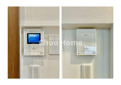 【セキュリティ】 | 荒川区荒川8丁目中古住宅 | 【モニターホン】誰が来たかすぐにわかるカラーモニター付きインターホン。通話ボタンを押すまでは室内の音は漏れていませんので相手を確かめてから応対できます。