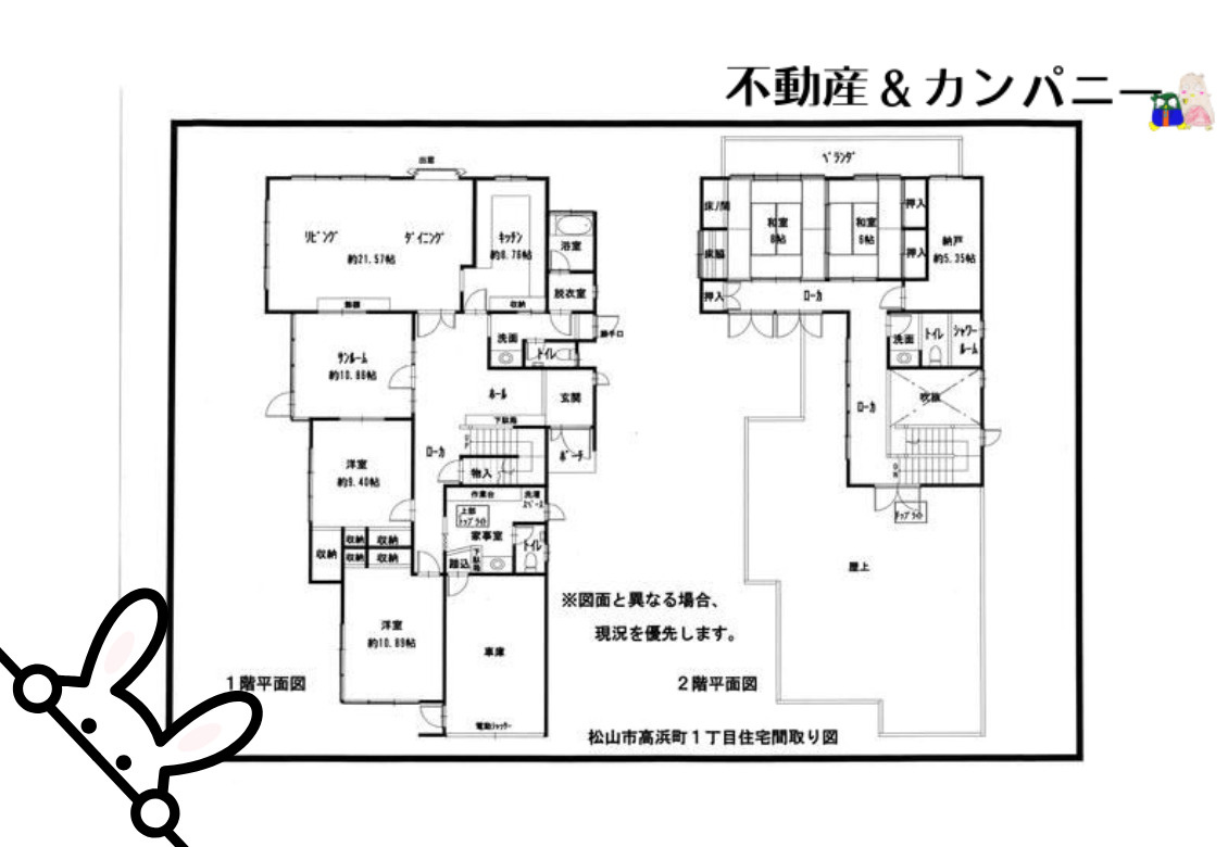 松山市高浜町１丁目の中古一戸建の間取り