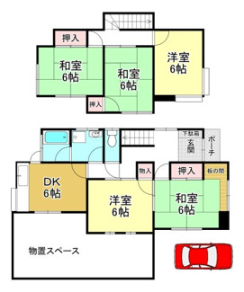 【間取り】 | 今堅田②　貸店舗事務所　I邸