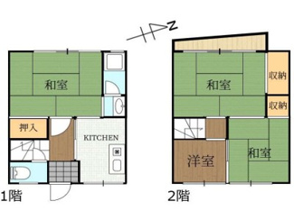 【間取り】 | 田中西大久保町　中古戸建【生活便利】