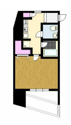 プレールドゥーク駒澤大学前　駅近　高層階　家具家電付き　ネット0の間取り