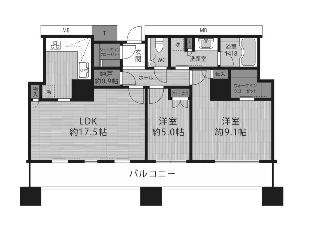 The Kitahama（ザ・キタハマ)の間取り