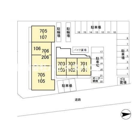 アヴェニール柏の葉の区画図