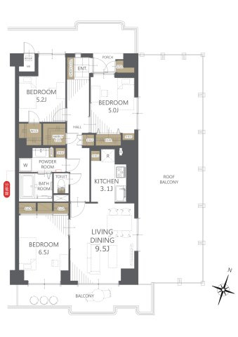 【間取り】高品ハイツ１号棟 