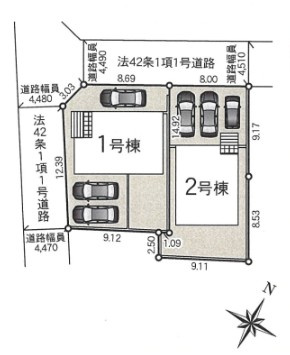 【区画図】 | 南足柄市岩原　新築戸建て　大雄山線「岩原駅」まで徒歩6分