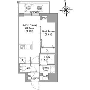 コンフォリア・リヴ桜川ソルテラスの間取り